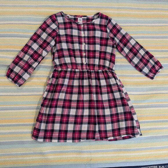 ⭐ GAP Flannel henley dress size 5 - Picture 1 of 11